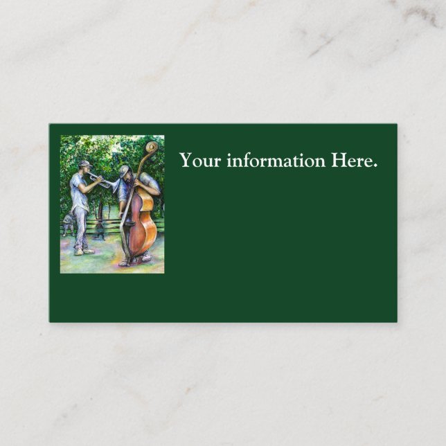 Carte De Visite Maman ne m'a jamais averti des joueurs tuba (Devant)