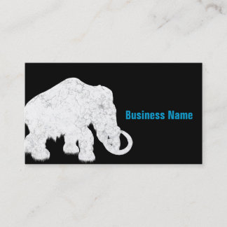 Carte De Visite Mammouth en cristal bleu de période glaciaire