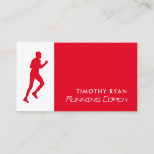 Carte De Visite Man Running, sportif sportif, entraîneur sportif