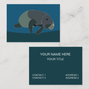 Carte De Visite Manatee Marine Faune