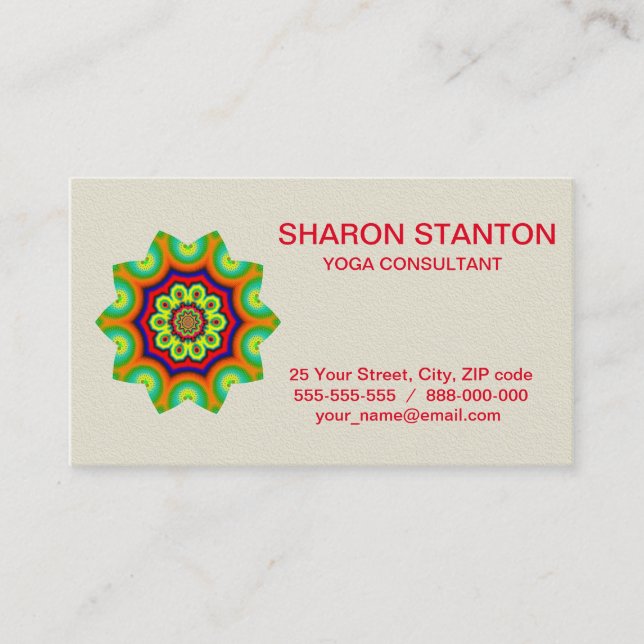 Carte De Visite Mandala (Devant)