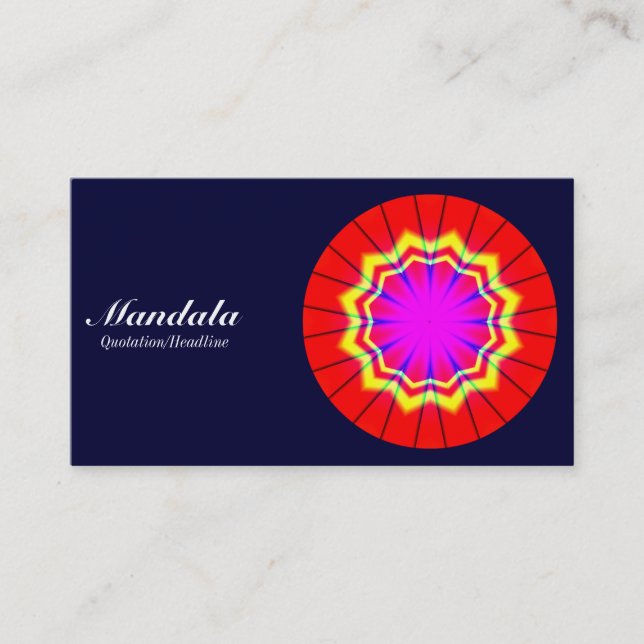 Carte De Visite Mandala 02 - Dark Navy 000033 (Devant)