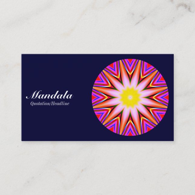 Carte De Visite Mandala 03 - Dark Navy 000033 (Devant)