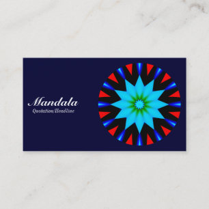 Carte De Visite Mandala 04 - Dark Navy 000033