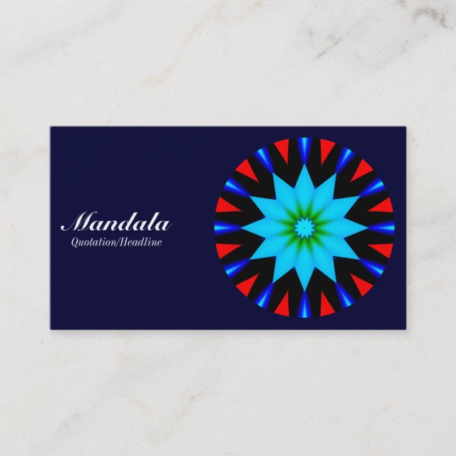 Carte De Visite Mandala 04 - Dark Navy 000033 (Devant)