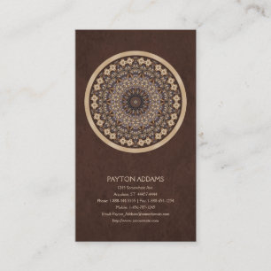 Carte De Visite Mandala abstrait de couleurs de café