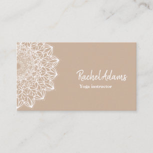 Carte De Visite Mandala Beige