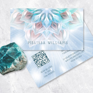 Carte De Visite Mandala bleu éthérée