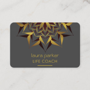 Carte De Visite Mandala Boho Tribal Art Yoga Massage Thérapie