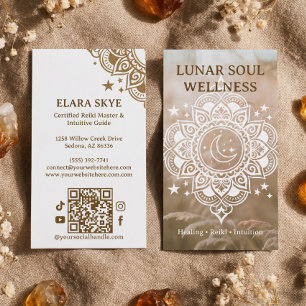 Carte De Visite Mandala Céleste Bien-être Spirituel Holistique