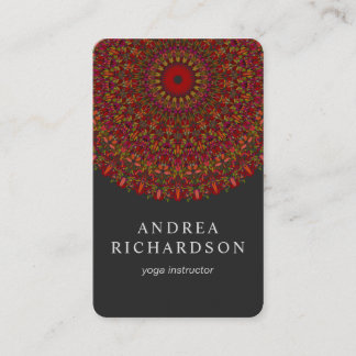 Carte De Visite Mandala coloré de fleur