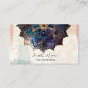 Carte De Visite Mandala,Confetti Coup de pinceau aquarelle