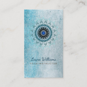 Carte De Visite Mandala Damask Lotus Méditation Fleur Holistique