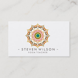 Carte De Visite Mandala Damask Yoga Lotus Méditation Fleur
