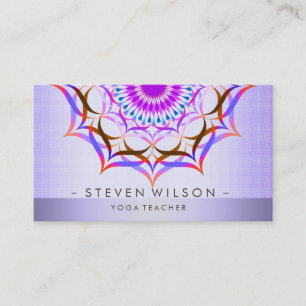 Carte De Visite Mandala Damask Yoga Lotus Méditation Fleur
