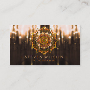 Carte De Visite Mandala Damask Yoga Lotus Méditation Fleur
