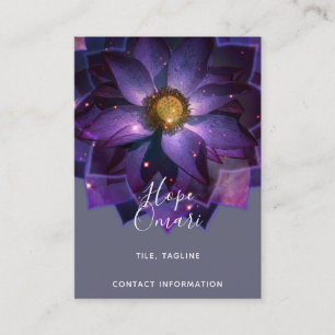 Carte De Visite Mandala de la fleur de lotus mystique Nouvel Âge