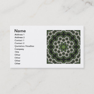 Carte De Visite Mandala de photo de la terre verte