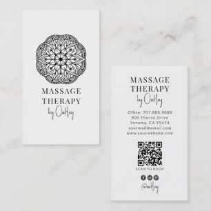Carte De Visite Mandala de Thérapeute en Massage Moderne