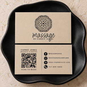 Carte De Visite Mandala de Thérapeute en Massage Moderne