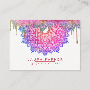 Carte De Visite Mandala Drives Lotus Fleur Yoga Rose Holistic