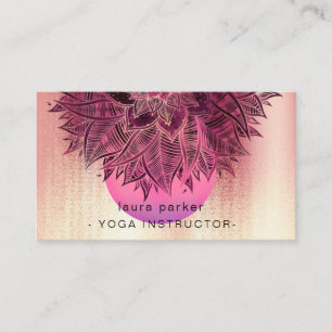 Carte De Visite Mandala Floral Boho Massage Yoga Instructeur Busin