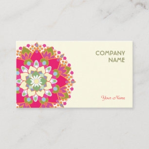 Carte De Visite Mandala floral coloré