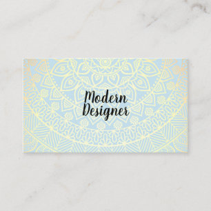 Carte De Visite Mandala Gold Motif