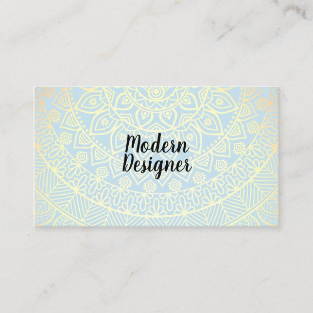 Carte De Visite Mandala Gold Motif (Devant)