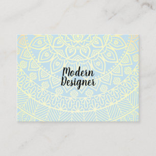 Carte De Visite Mandala Gold Motif et Grunge