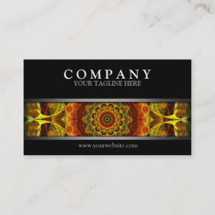 Carte De Visite Mandala jaune moderne