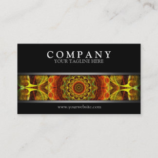 Carte De Visite Mandala jaune moderne