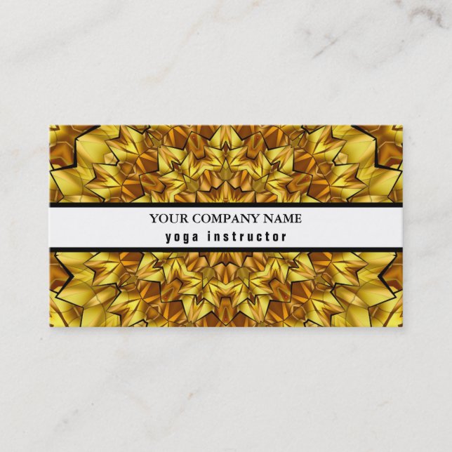 CARTE DE VISITE MANDALA LOGO CUSTOMISÉ YOGA INSTRUCTEUR (Devant)