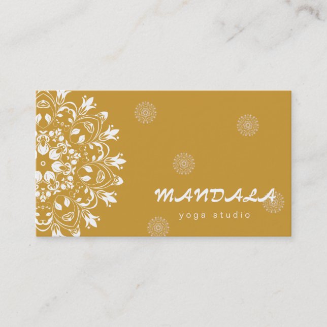 CARTE DE VISITE MANDALA LOGO CUSTOMISÉ YOGA INSTRUCTEUR (Devant)
