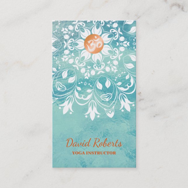 CARTE DE VISITE MANDALA LOGO CUSTOMISÉ YOGA INSTRUCTEUR (Devant)