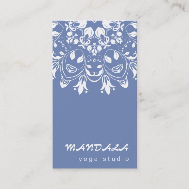 CARTE DE VISITE MANDALA LOGO CUSTOMISÉ YOGA INSTRUCTEUR (Devant)