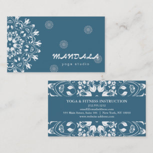 CARTE DE VISITE MANDALA LOGO CUSTOMISÉ YOGA INSTRUCTEUR