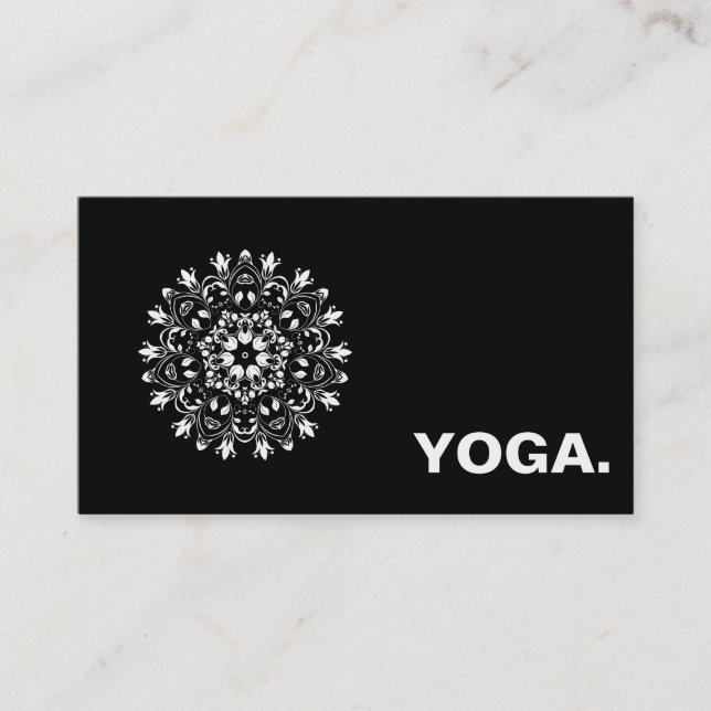 CARTE DE VISITE MANDALA LOGO CUSTOMISÉ YOGA INSTRUCTEUR (Devant)