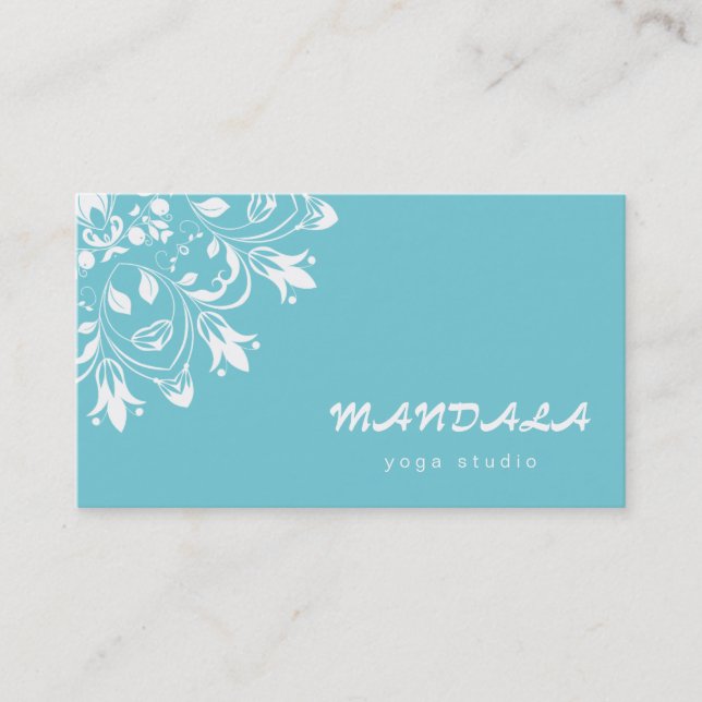 CARTE DE VISITE MANDALA LOGO CUSTOMISÉ YOGA INSTRUCTEUR (Devant)