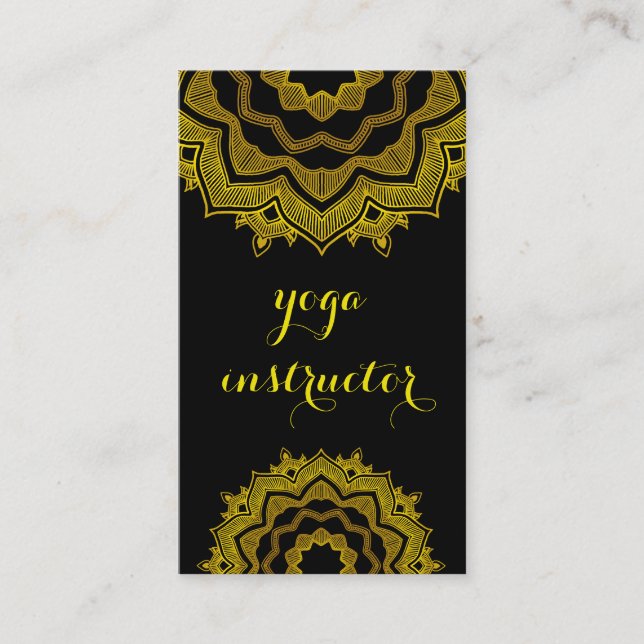 CARTE DE VISITE MANDALA LOGO CUSTOMISÉ YOGA INSTRUCTEUR (Devant)