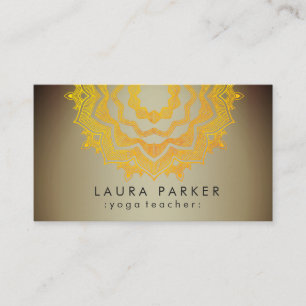 Carte De Visite Mandala Lotus Fleur Yoga Méditation Holistique