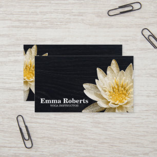 CARTE DE VISITE MANDALA LOTUS PERSONNALISÉ INSTRUCTEUR DE YOGA EN