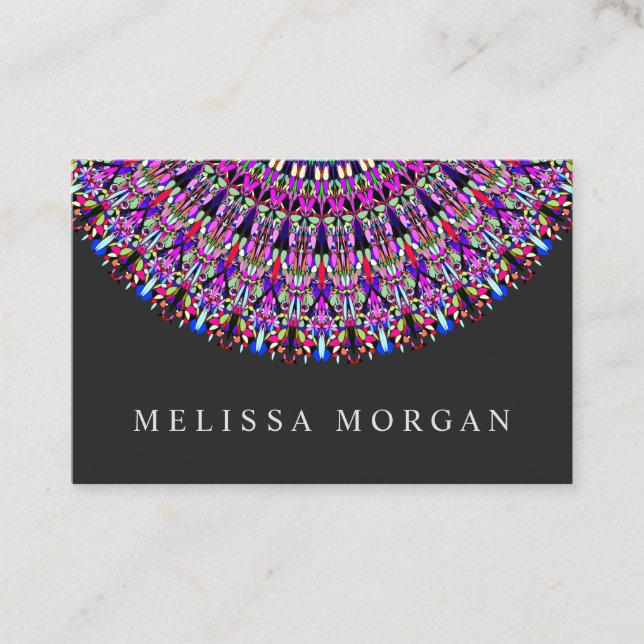 Carte De Visite Mandala magique coloré (Devant)