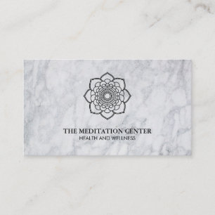 Carte De Visite Mandala Marbre Fleur Yoga