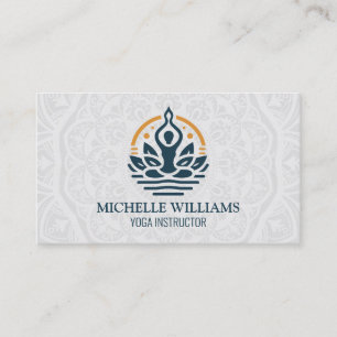 Carte De Visite Mandala Méditation de soins personnels Pleine
