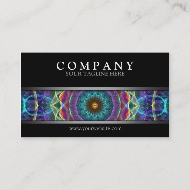 Carte De Visite Mandala multicolore moderne (Devant)