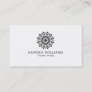 Carte De Visite Mandala noir et blanc