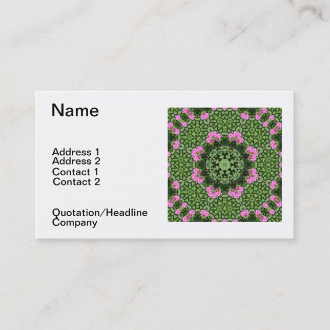 Carte De Visite Mandala rose posé de Lotus (Devant)