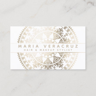 Carte De Visite Mandala solaire élégant Businesscards - couleur