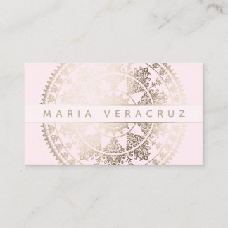 Carte De Visite Mandala solaire élégant Businesscards - or